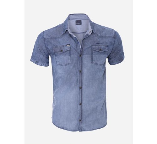 Arya Boy Overhemd Korte Mouw 13Y521 Blue