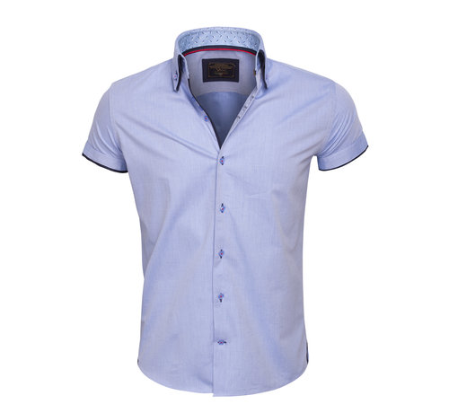 Wam Denim Overhemd Korte Mouw 75412 Blue