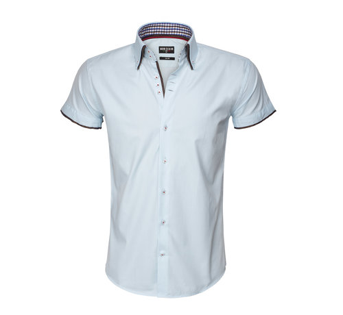 Wam Denim Shirt Langs Leeve 75481 Light Turquoise