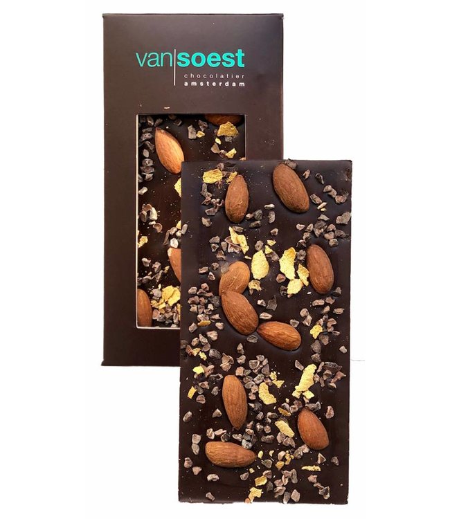 CHOCOLADE REEP PUUR AMANDEL CACAONIBS