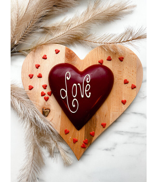 CHOCOLADE HART  GROOT MET TEKST