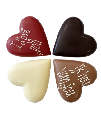 CHOCOLATE HEART WITH PERSONAL TEXT