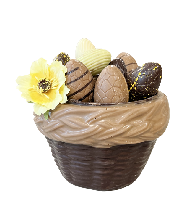 CHOCOLATE BASKET FILLED WITH CHOCOLATES