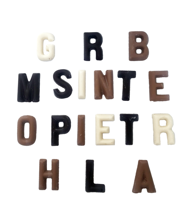 Kleine chocolade lettertjes
