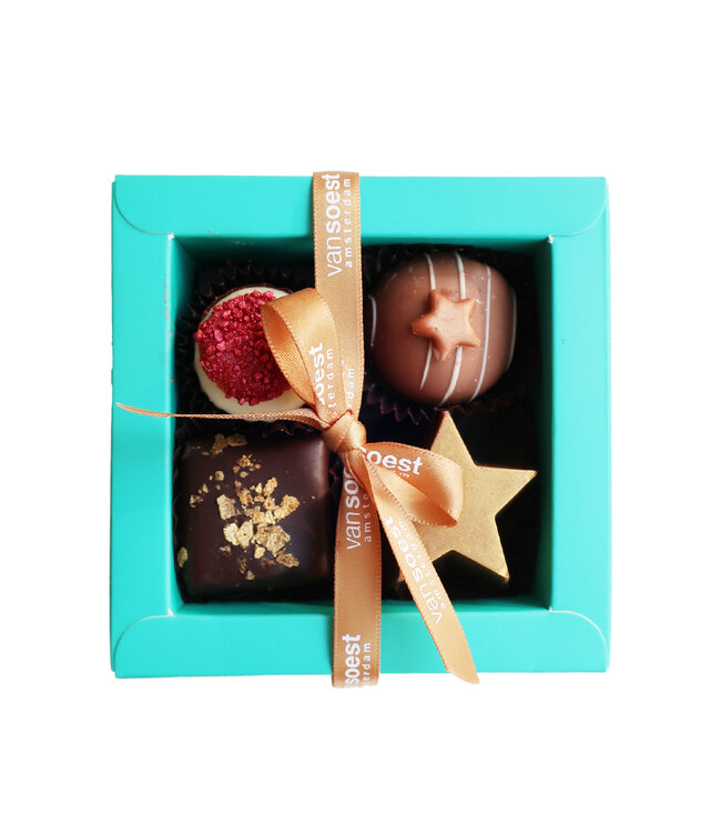 LUXE KUBUS DOOS 8 STUKS KERST