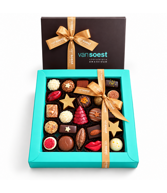 LUXE DOOS VIERKANT KERSTBONBONS