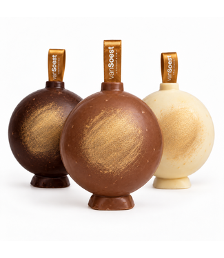KERSTBAL CHOCOLADE PARELS