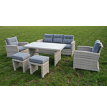 Aluminium Wicker Lounge Diningset