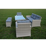 Aluminium Wicker Lounge Diningset