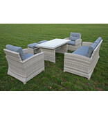 Aluminium Wicker Lounge Diningset