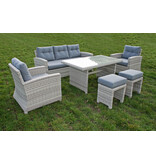 Aluminium Wicker Lounge Diningset