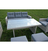 Aluminium Wicker Lounge Diningset