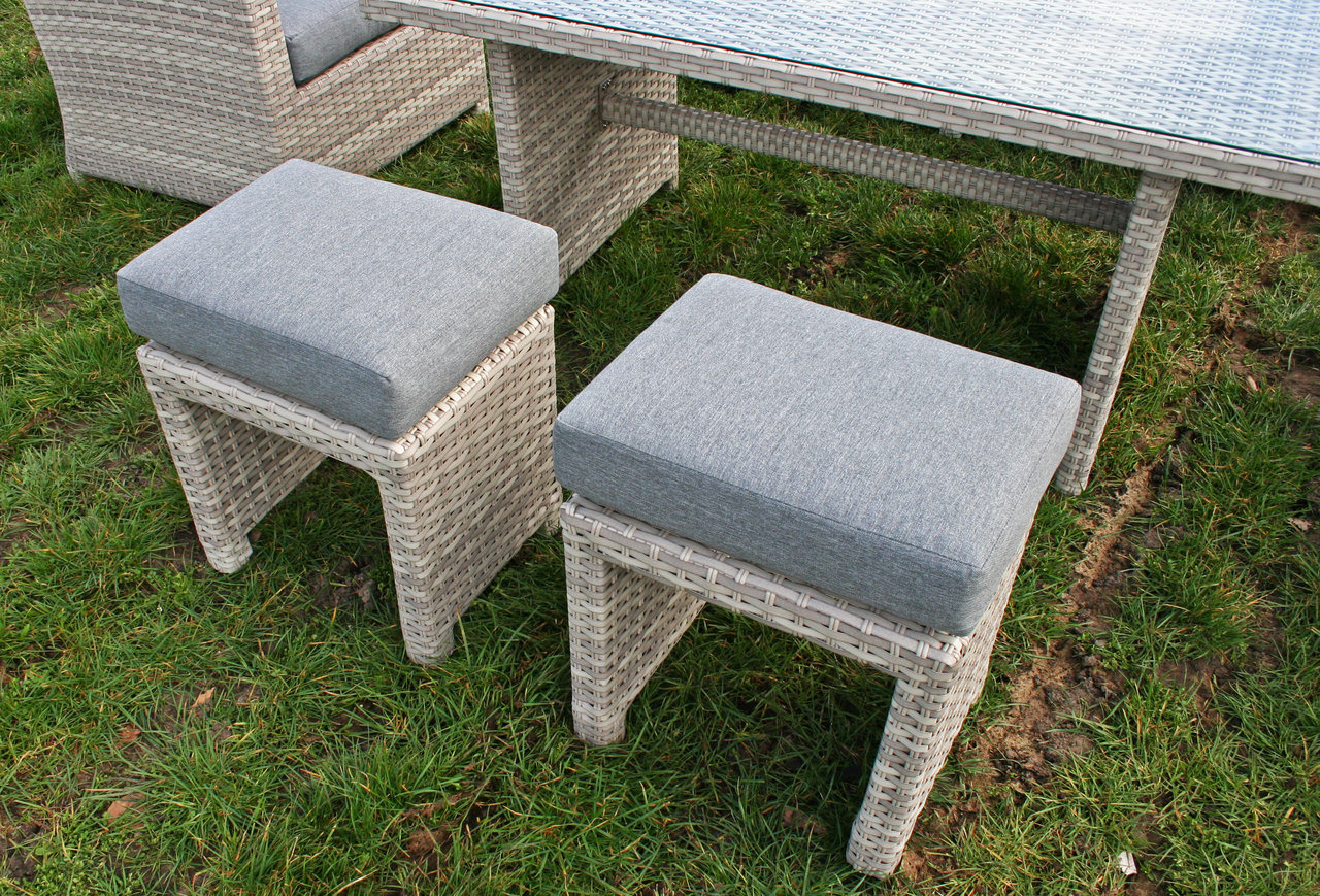 Aluminium Wicker Lounge Diningset