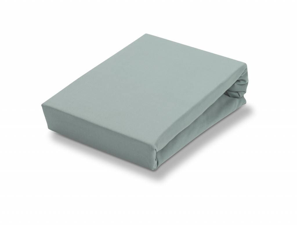 Jersey supreme topper fitted sheet Celadon Green-402, green (stretch) SLKM8201T