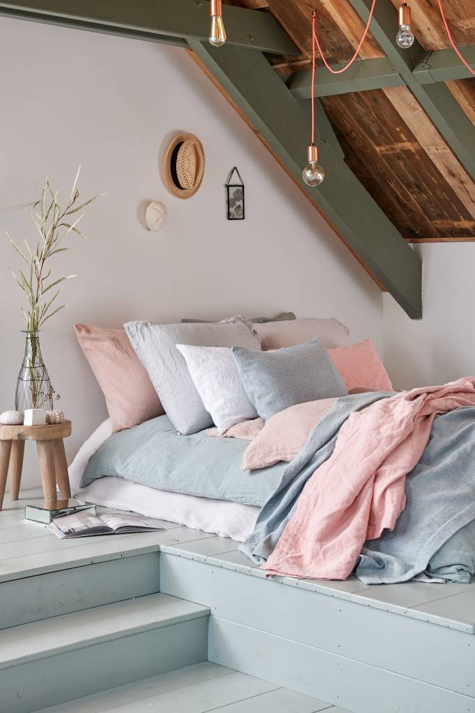 PURE 11 sprei / kussensloop Faded Denim-184 (katoen/linnen) PRSA18111