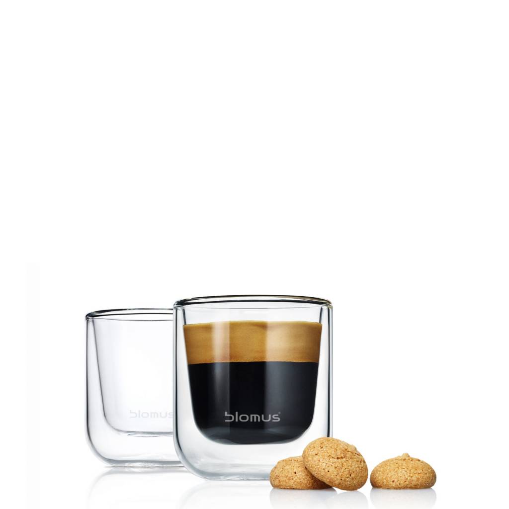 Kenmerkend Getand Modderig Dubbelwandig glas NERO espresso (set/2) 63652 - Bath & Living