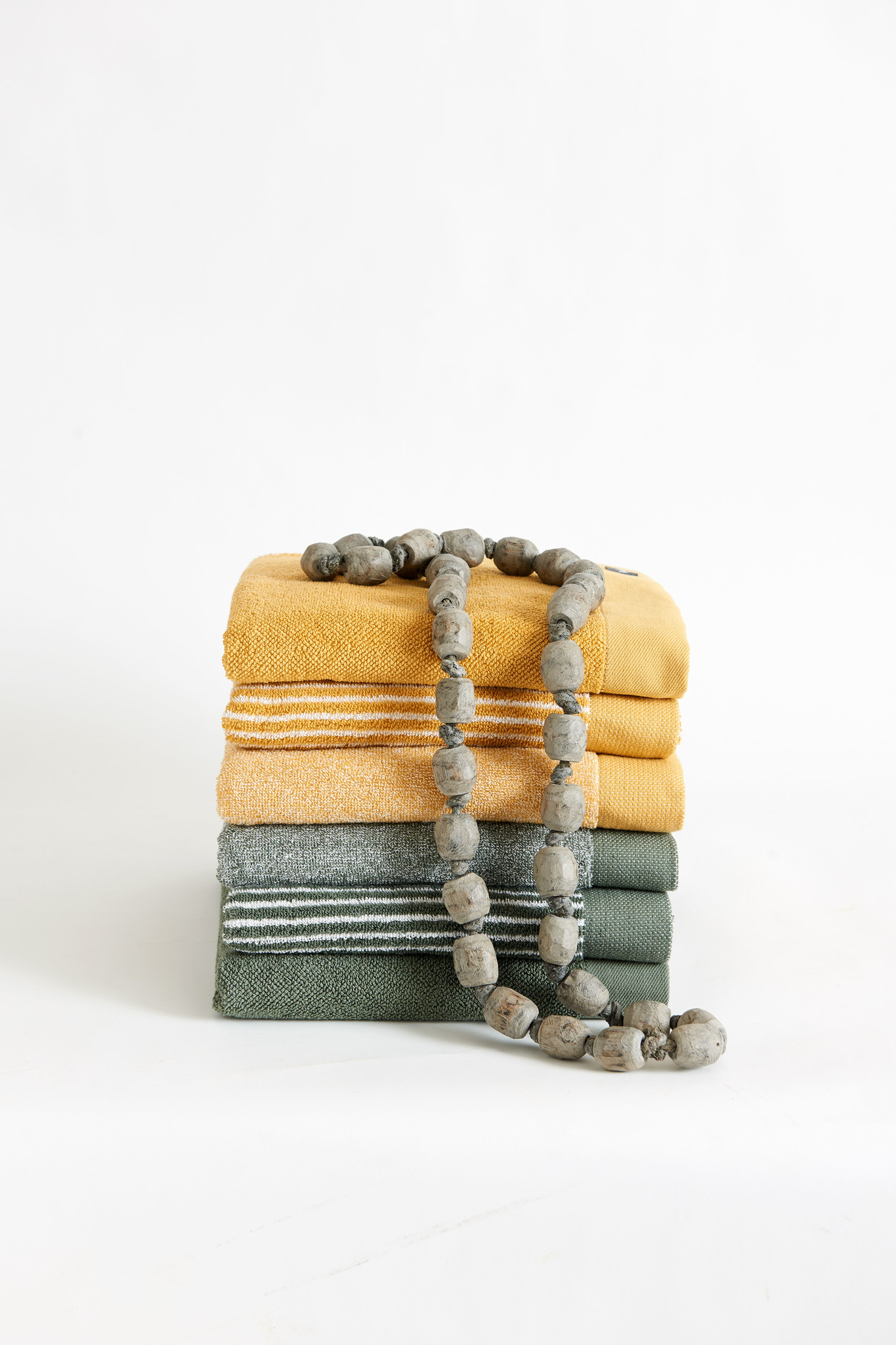 Vandyck handdoeken - olijfgroen - Bath & Living