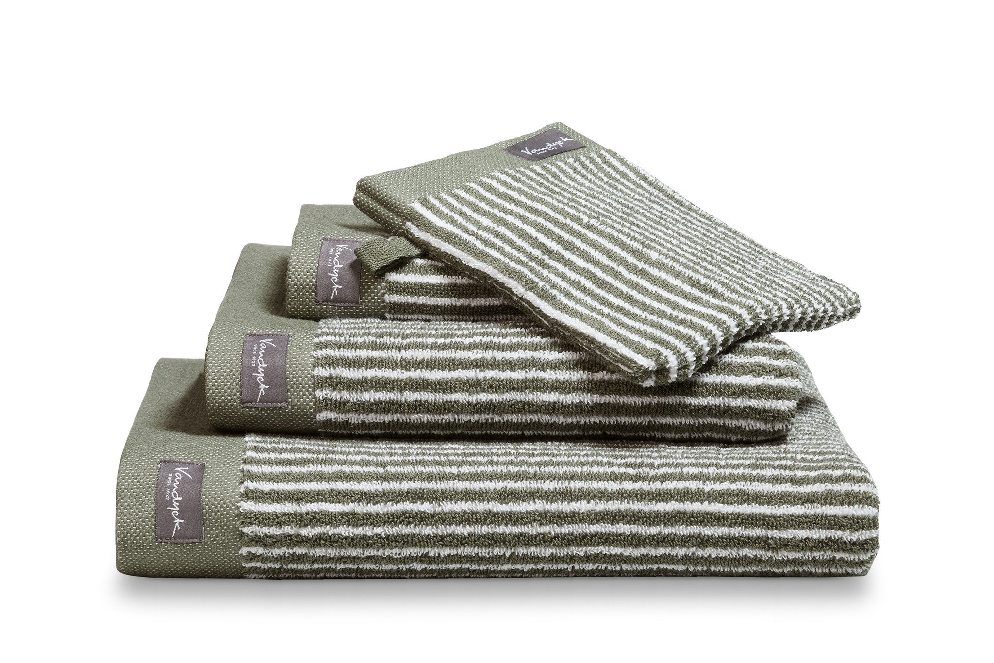 Towel HOME Petit Ligne color Olive (BAKC15101)