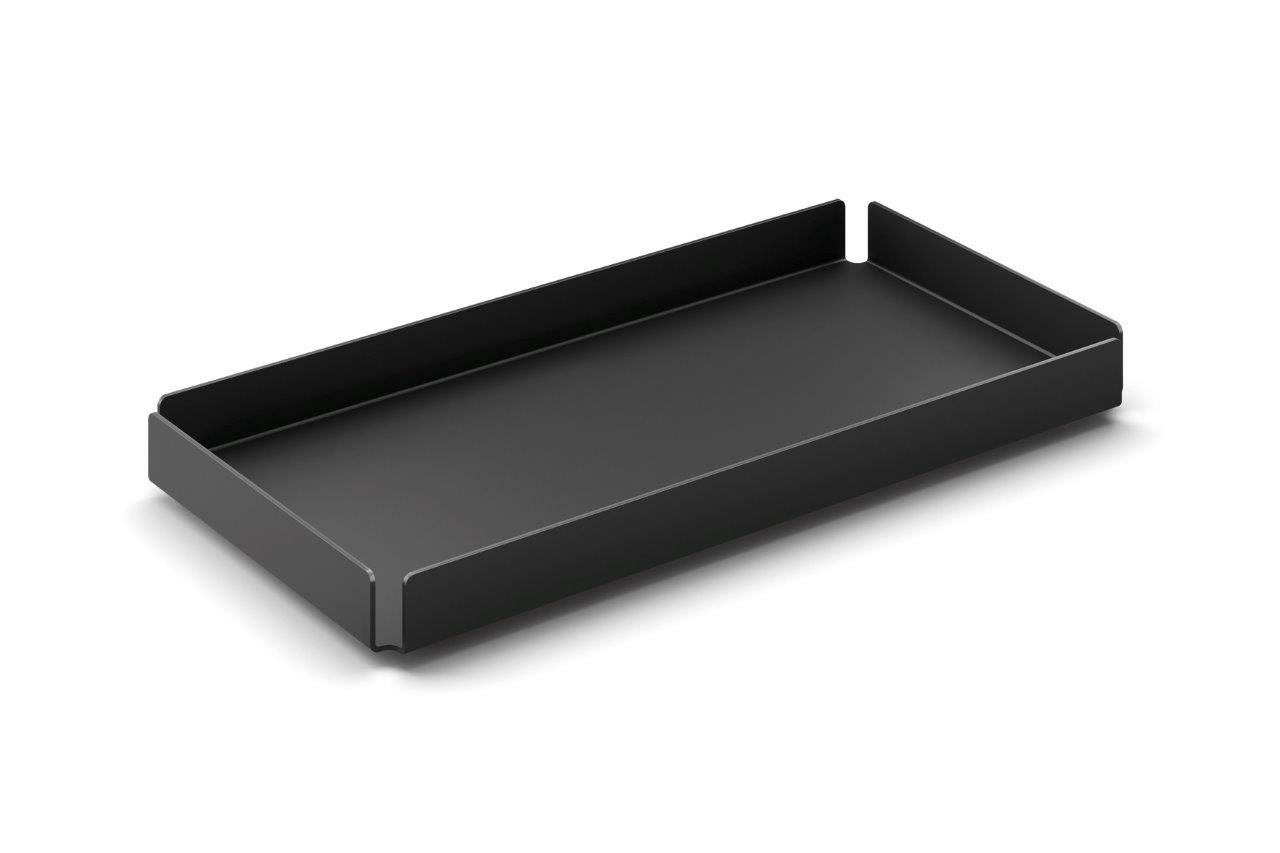 stijl marmeren kruis Zack POTES tray / schaal (40539) - zwart gepoedercoat staal - Bath & Living