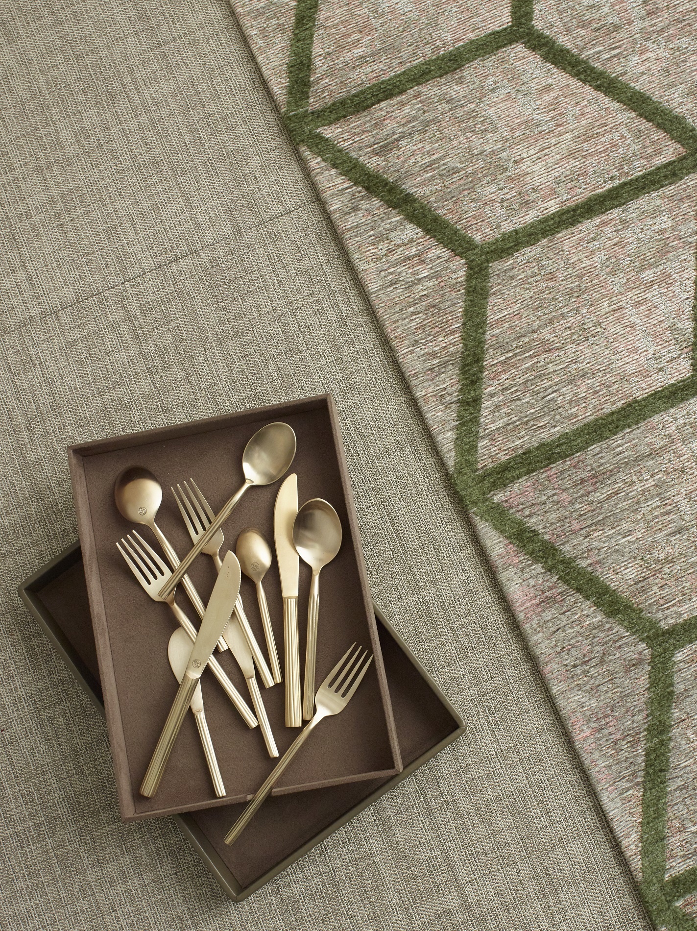 ORO butter knife 12 cm brass 785327 (set / 4)