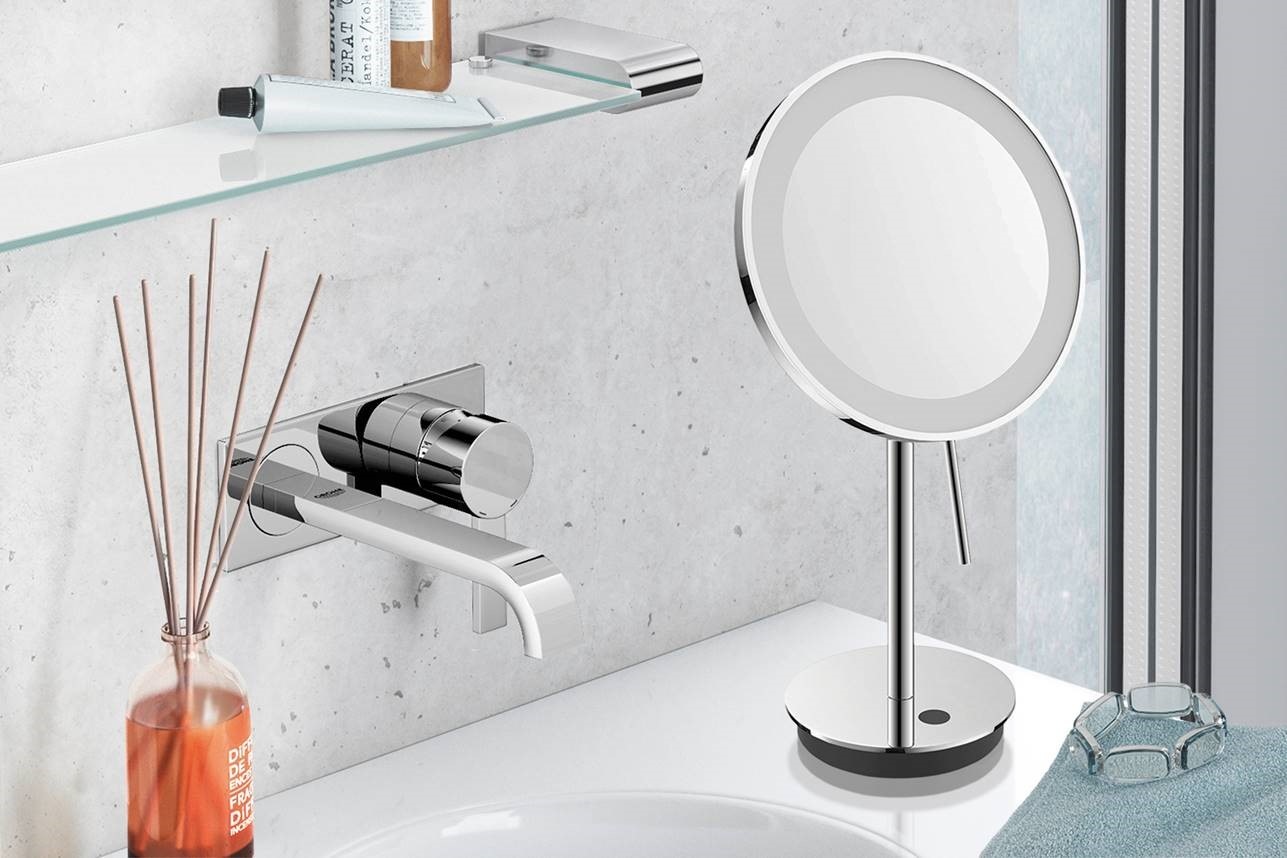 Zack ALONA LED Kosmetikspiegel - Edelstahl poliert, glänzend - Bath & Living