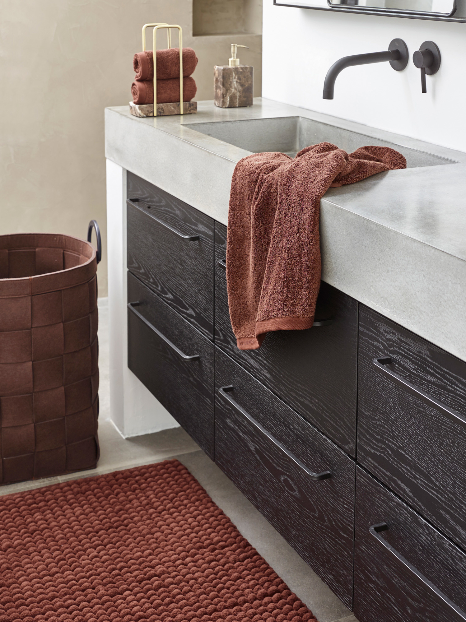 Bath textiles LONDON color Umber (LONTW-284)