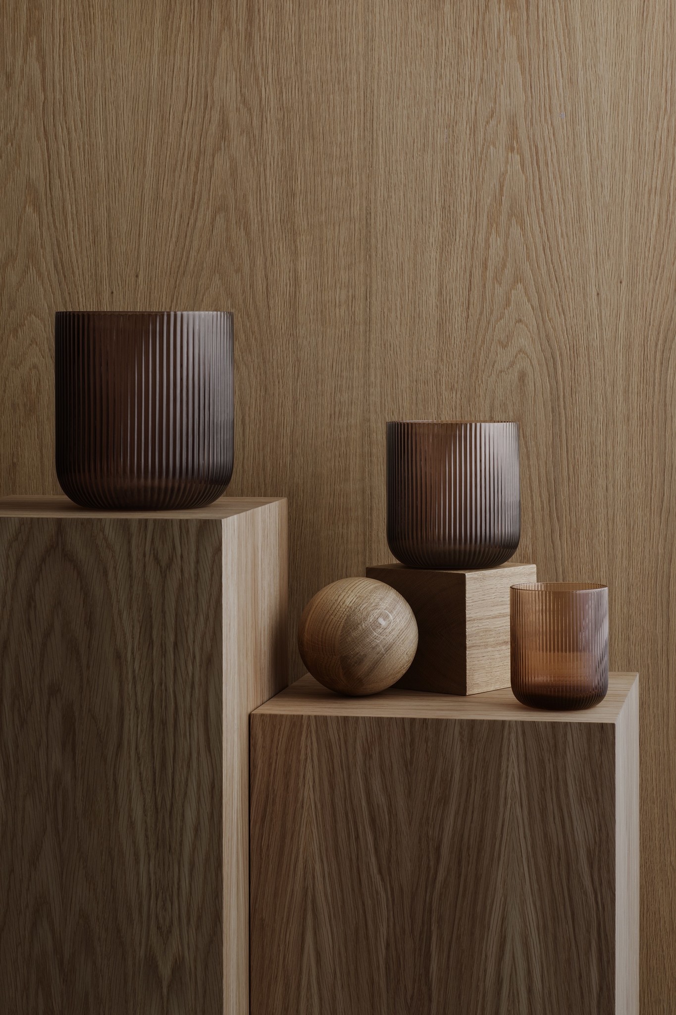 VEN windlicht / kaarshouder Coffee Ø 14 cm - Medium (66249)