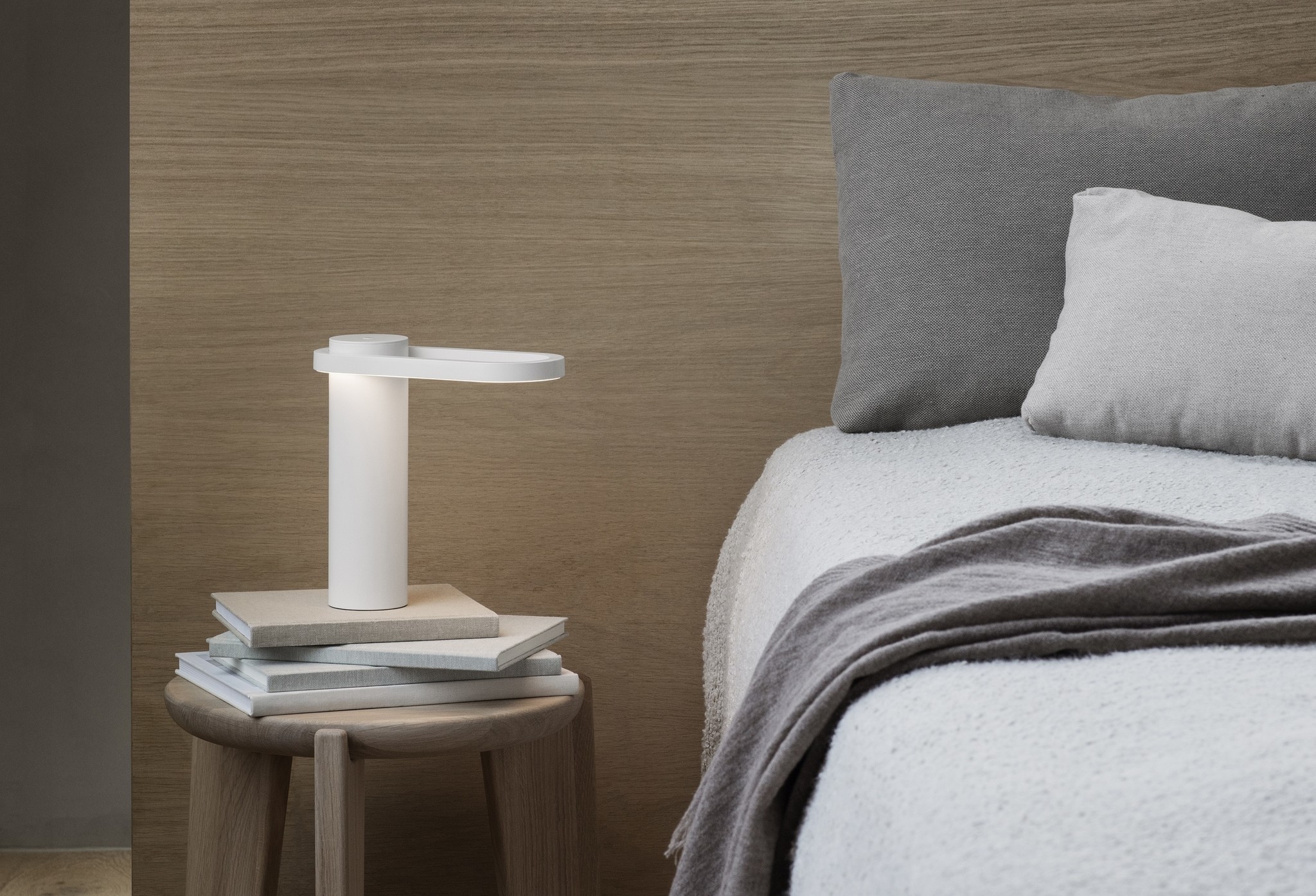 HOOP Lámpara de mesa móvil LED Blanco 66238