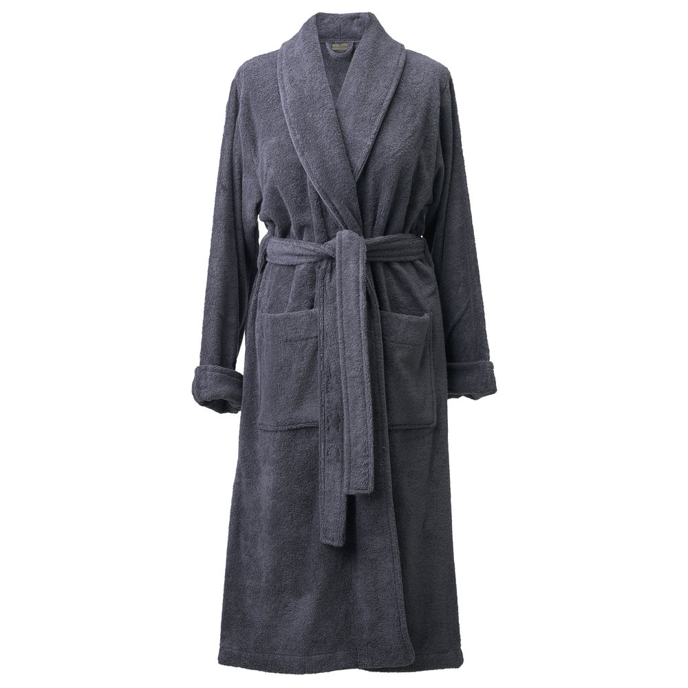 Aquanova LONDON bathrobe - gray / anthracite - Egyptian cotton - Bath ...