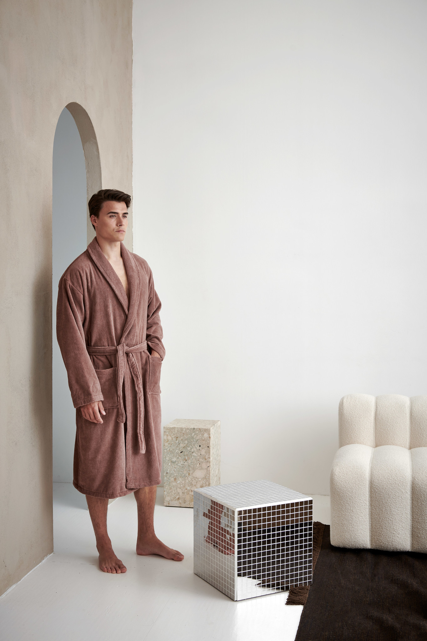 Bathrobe PRESTIGE color Smoke Green (BAPA19202)