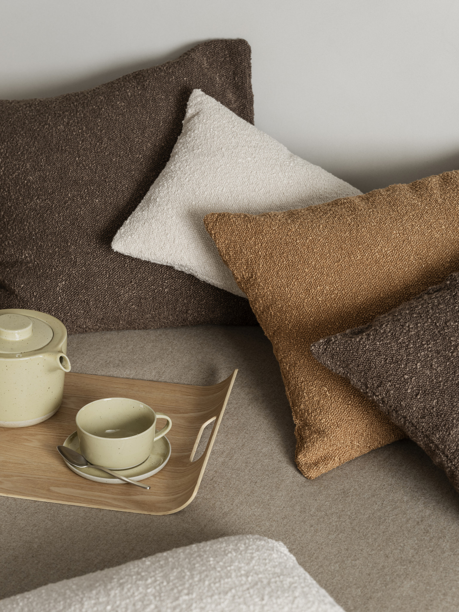 Blomus Fodera per cuscino BOUCLE 40 x 40 cm - colore Espresso