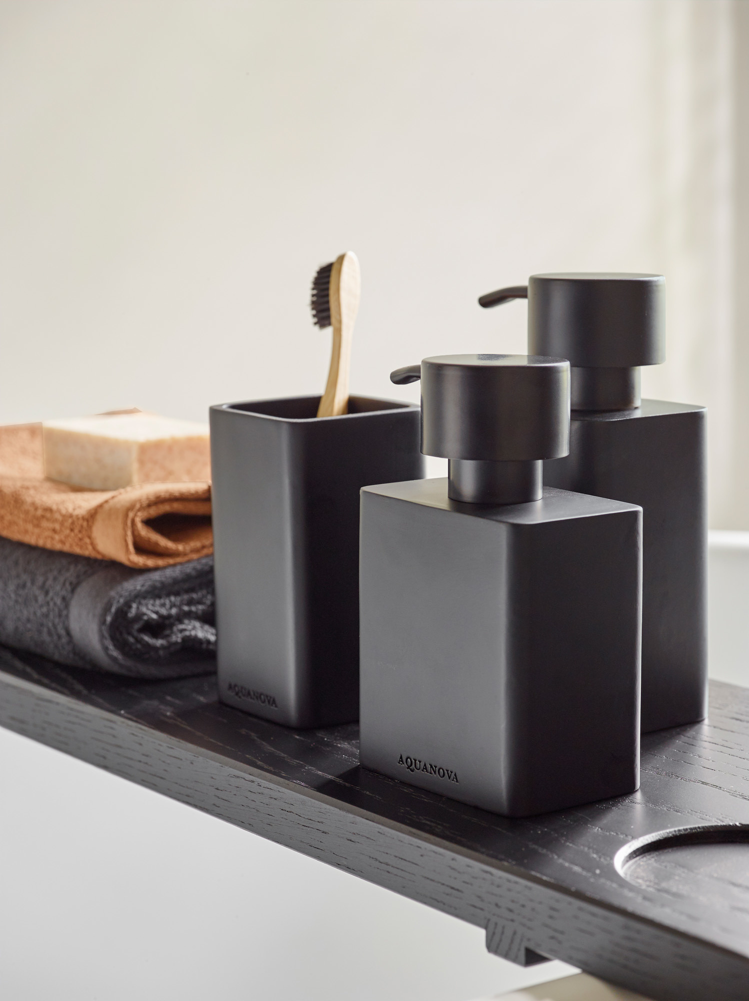 Soap dispenser wall KHANA color Black-09