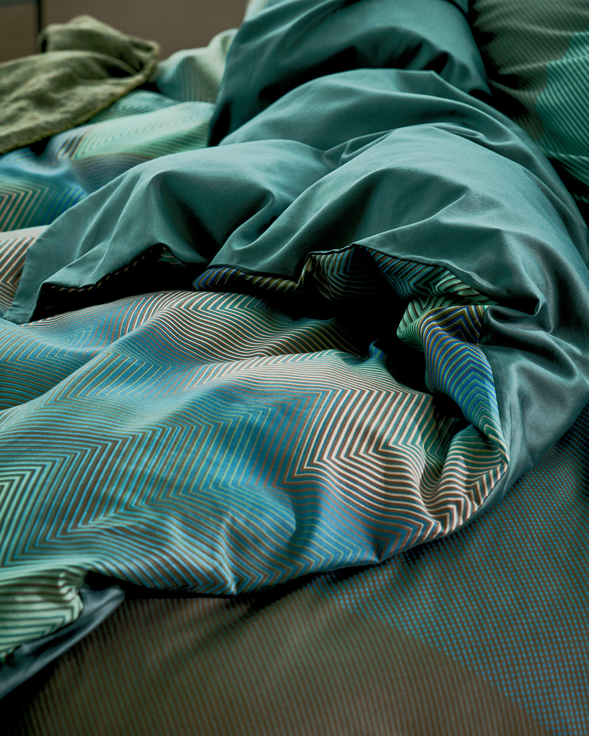 Vandyck Funda nórdica Algodón lavado - 140x220 cm - azul oscuro - Bath &  Living