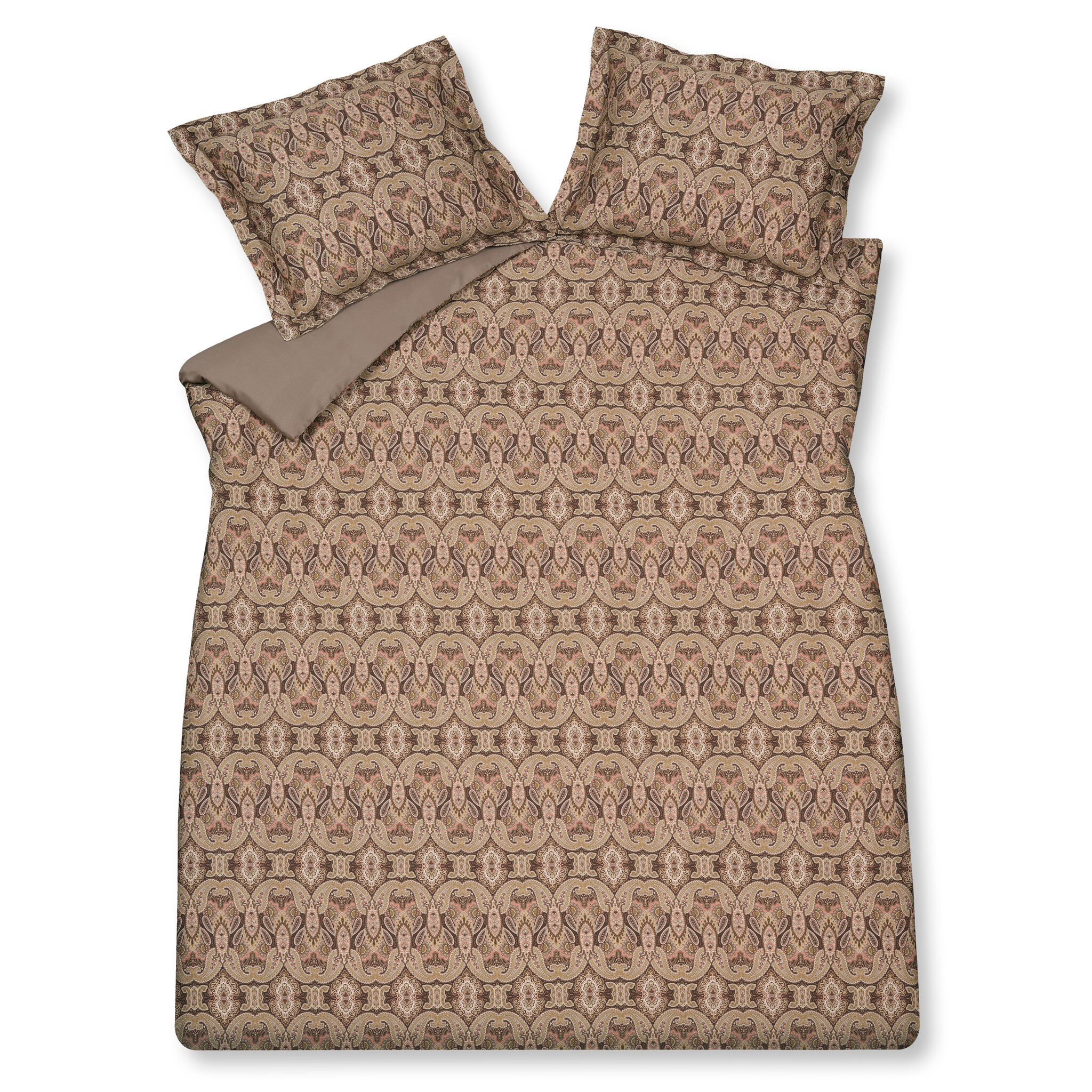Vandyck housse de couette Happy Space 200x220 cm marron Bath & Living