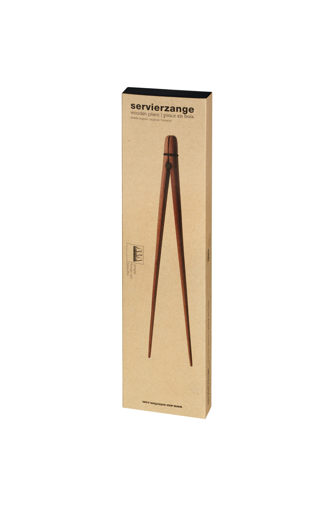 ASA Wood Dark - serving tongs 33 cm - acacia wood (93930970) - Bath ...