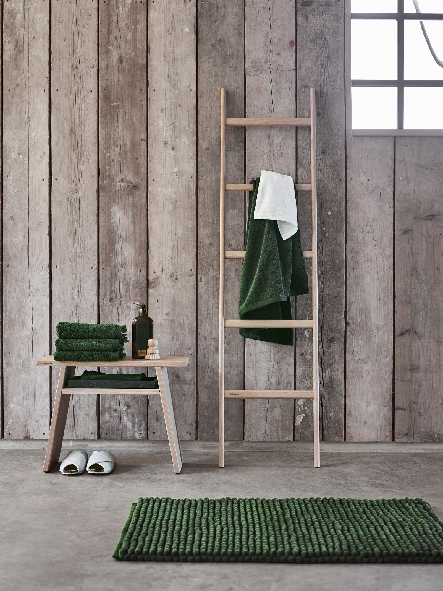 Scala porta asciugamani in legno MINK (MINTLL-387) - Bath & Living