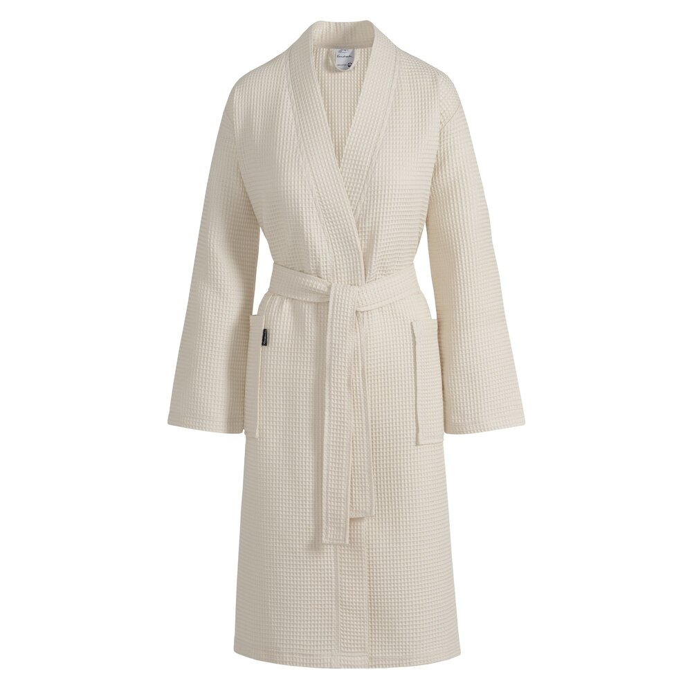 Peignoir gaufr?� Vandyck Biarritz (BAGE22104) - couleur cr?�me - homme et femme - Bath & Living