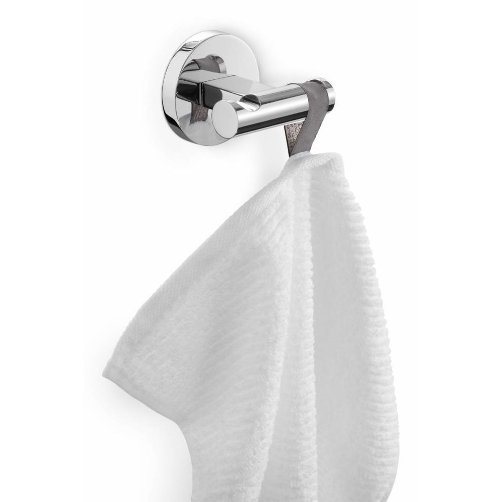 Zack double towel hook Scala polished stainless steel, shine