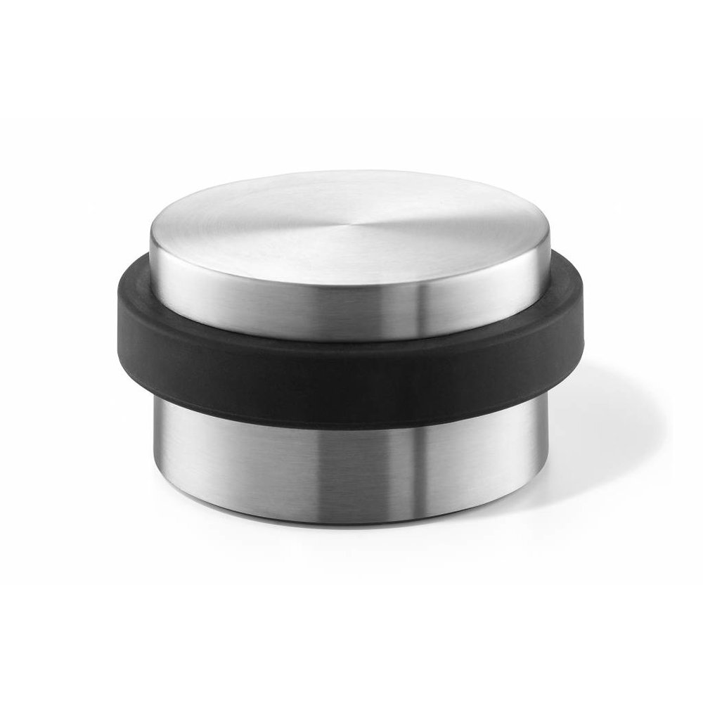 Zack Argos doorstop brushed stainless steel, matt and black rubber