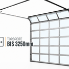 ALU-Rahmen Sektionaltor lichte Breite bis 3250 mm