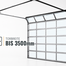 ALU-Rahmen Sektionaltor lichte Breite bis 3500 mm