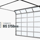 ALU-Rahmen Sektionaltor lichte Breite bis 3750 mm