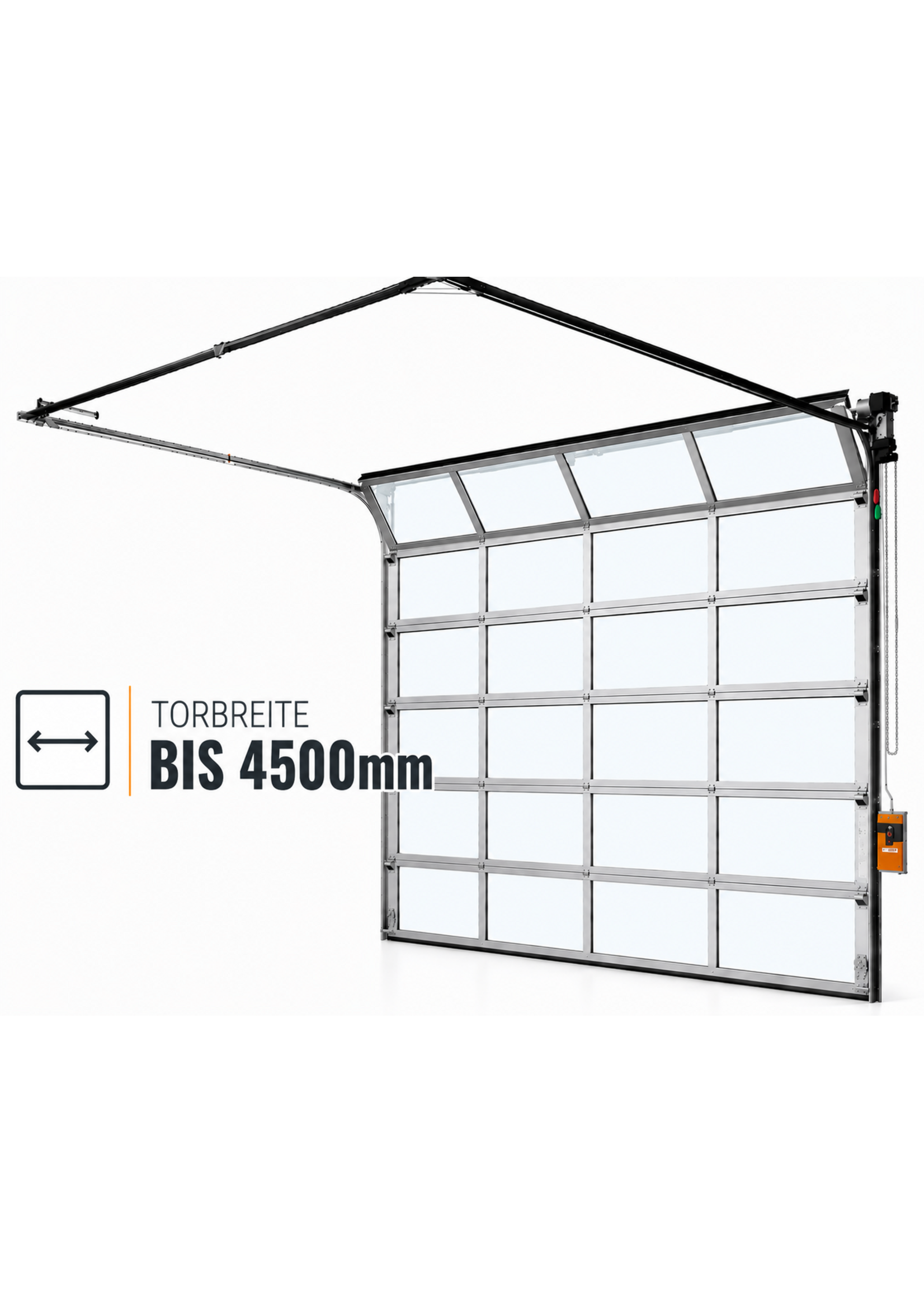 ALU-Rahmen Sektionaltor lichte Breite bis 4500 mm