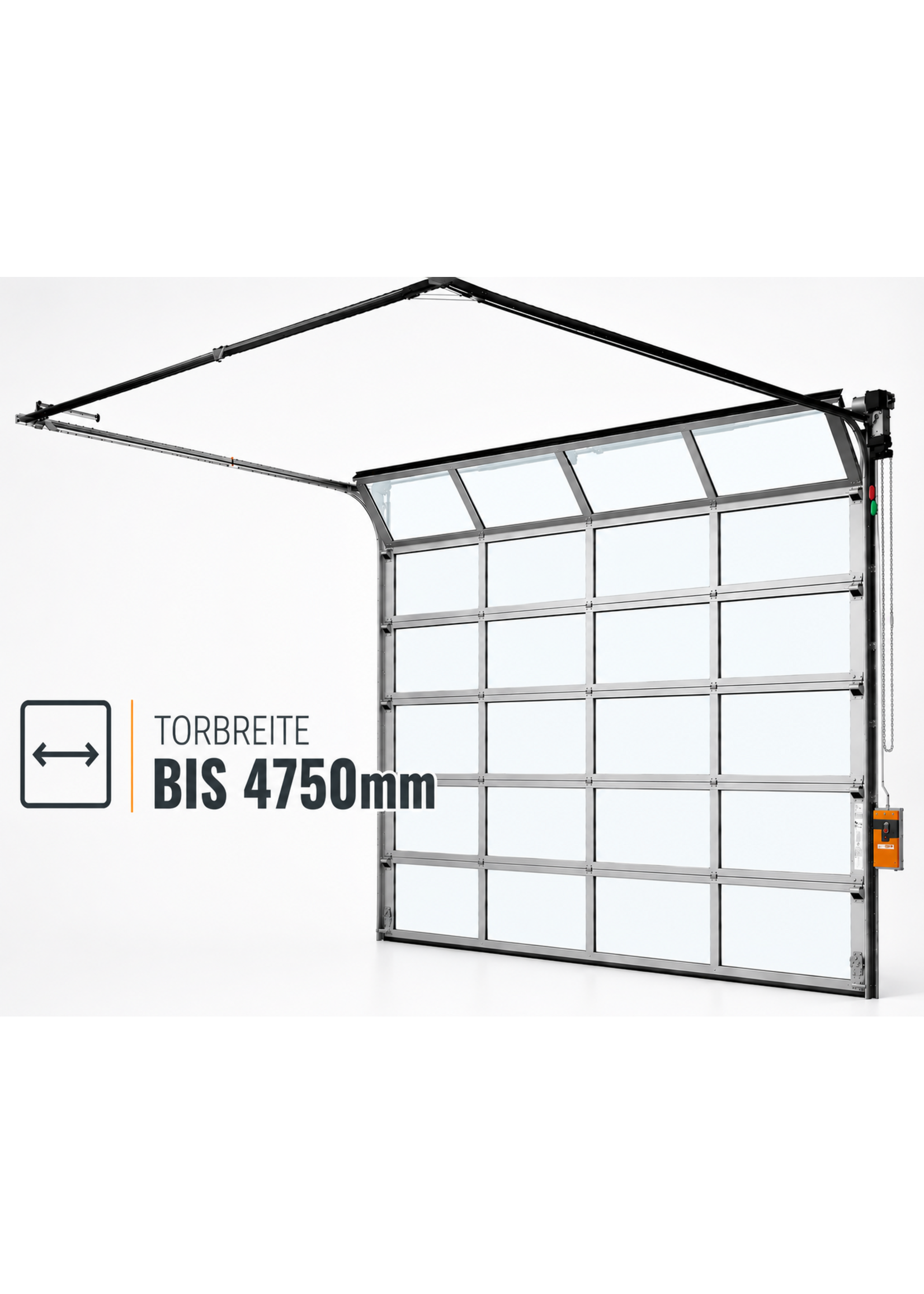 ALU-Rahmen Sektionaltor lichte Breite bis 4750 mm