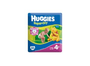 HUGGIES SUPER DRY 4+  9-16 KG
