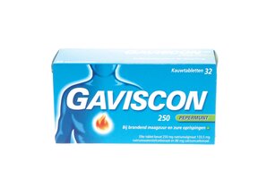 GAVISCON PEPERMUNT KAUWTBL 250MG