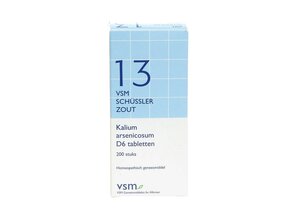 VSM SCHUSSLER ZOUT NO.13 KALIUM ARSENICOSUM SCHUS D6