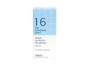 VSM SCHUSSLER ZOUT NO.16 LITHIUM MURIATICUM SCHUS D6