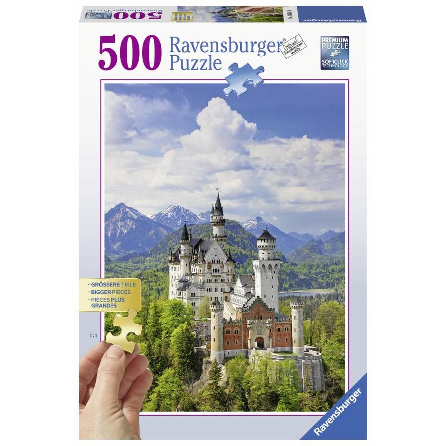 Fairytale castle Neuschwanstein - puzzle of 500 XXL pieces-1