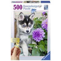 thumb-Schattige Husky - puzzel van 500 XXL stukjes-2